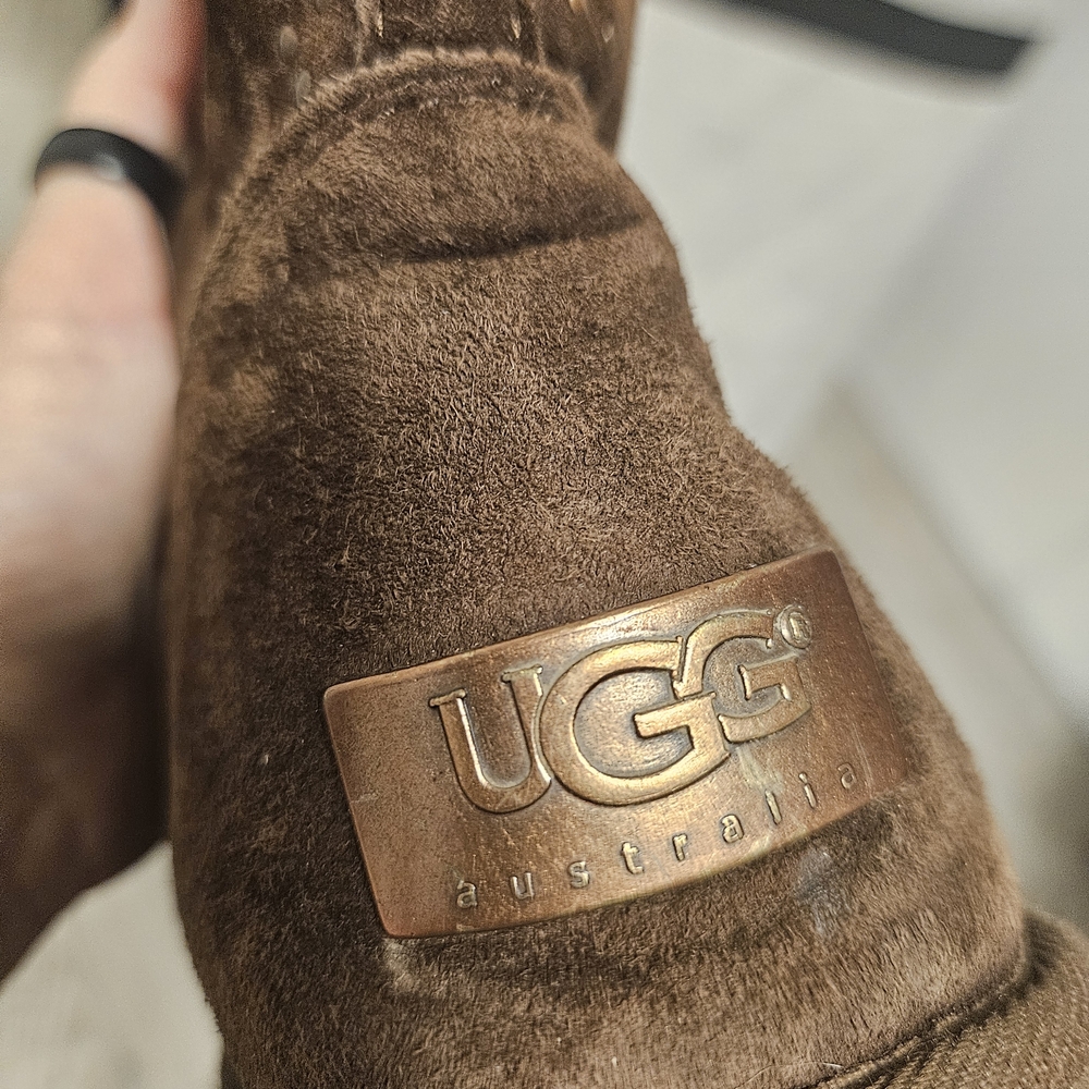 Brown UGG Leather Women's Boots - Picture 7 of 8